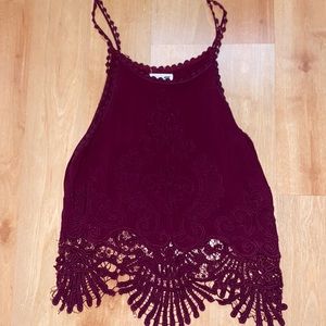 Adorable maroon crop top